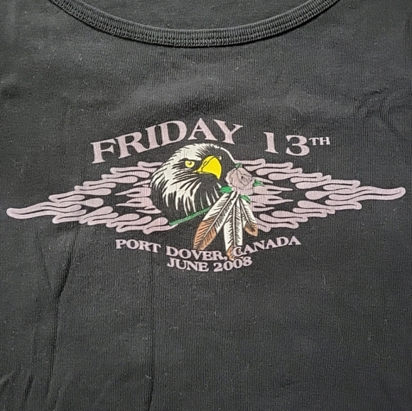 Friday 13th Port Dover Women's T-shirts/Tank Black Size M 2008 and 2017 Lot of 3 - Picture 9 of 11